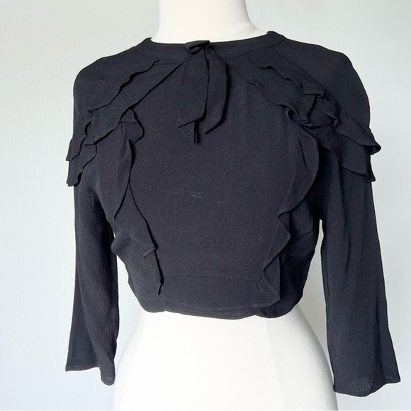 For Love and Lemons Revolve
Poppy Ruffle Cropped Top Blouse - Picture 1 of 12